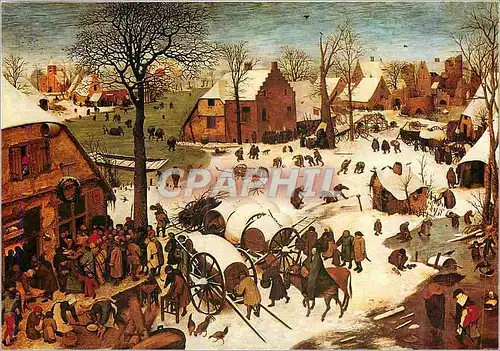 Cartes postales moderne Brueghel L'Ancien Le Denombrement de Bethleem Musees Royaux des Beaux Arts Bruxelles