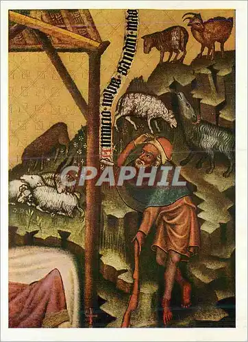 Cartes postales moderne Hohenfurther Meister (um 1450) Teiiausschnitt Geburt Christi Prag Staurl Sammlungen