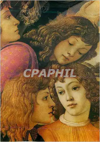 Cartes postales moderne Firenze Galleria Uffizi Vierge du Magnificat Anges Detail