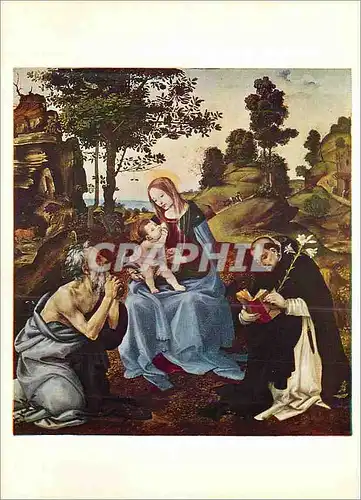 Cartes postales moderne National Gallery Lippi Filippino Altarpiece The Virgin and Child with SS Jerome and Dominic