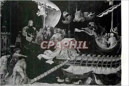 Cartes postales moderne Bologna Basilica di S Petronio Cappella dei Re Magi I Re Magi tornano in Oriente (affresco 1410