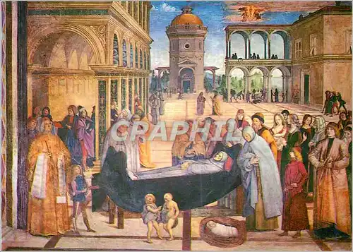Cartes postales moderne Roma S Maria in Aracoeli Pinturicchio Funerailles de S Bernardin de Sienne (s XV)