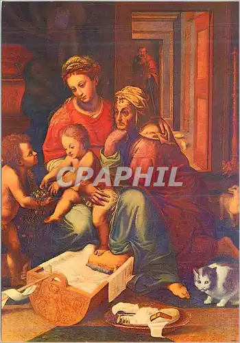 Moderne Karte Roma S Maria in Aracoeli  Guilio Romano Sainte Famille (S XVI)