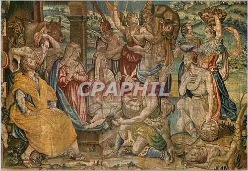 Moderne Karte Bergamo St Maria Magglore La Nativite par A Allori (Tapisserie florentine du XVI siecle)