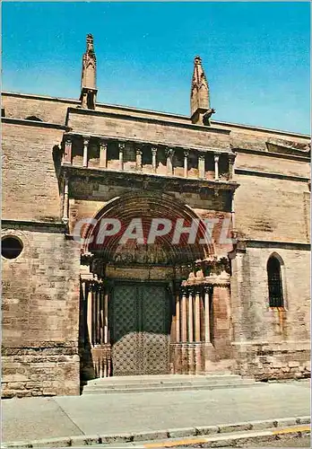 Moderne Karte Tarascon (Bouches du Rhone) Portrail de l'Eglise Sainte Marthe un des plus beaux de Provence (re