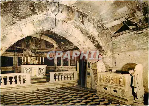 Cartes postales moderne Tarascon (Bouches du Rhone) L'Eglise Sainte Marthe (Xe et XIIe s) La Crypte contenant le Mausole