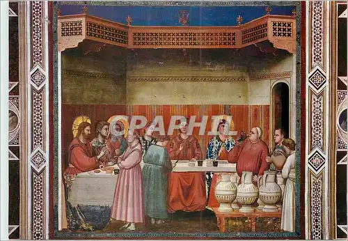Cartes postales moderne Padova Cappella Degli Scrovegni Colle di Vespignano 1267 Firenze 1336 Noces de Cana