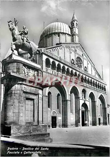 Moderne Karte Padova Basilica del Santo Facciato e Gattamelata