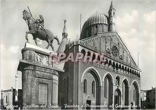 Cartes postales moderne Padova Basilica del Santo Facciata e Monumento al Gattamelata