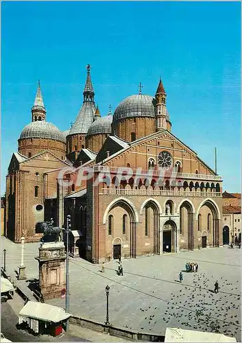 Moderne Karte Padova Basilica del Santo Facade et cote Nord