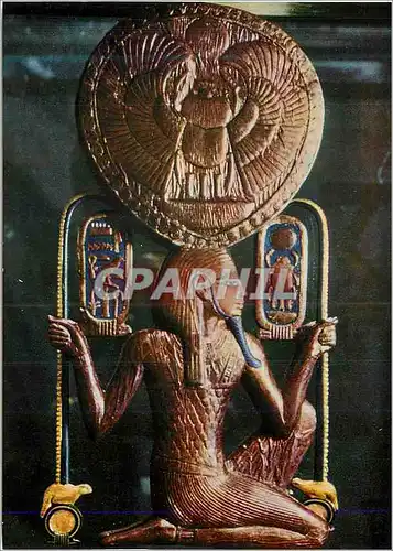 Cartes postales moderne Die Meister N 1573 Der Schatz des Tut Ench Amun Spiegelfurreral Holz mit Goldblech Kairo Museum