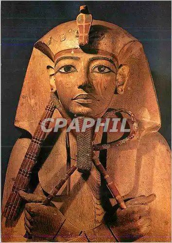 Cartes postales Paris Grand Palais Exposition Ramses la Grand 7 mai 15 octobre 1976 Detail du sarcophage dans le