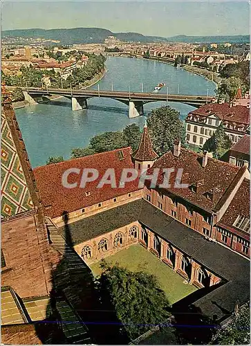 Ansichtskarte AK Basel Blick vom Munster auf den Rhein