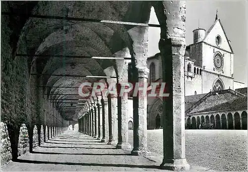 Cartes postales Assisi Basilique de St Francois Portique de la place inferieure