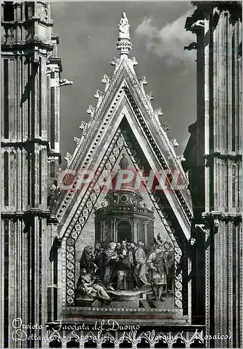 Moderne Karte Orvieto Facade de la Cathedrale (detail) Les Noces de la St Vierge (Mosaique)