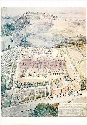 Cartes postales moderne Villeneuve les Avigno Vue generale de la Chartreuse deu Val de Benediction Dessin J Formige