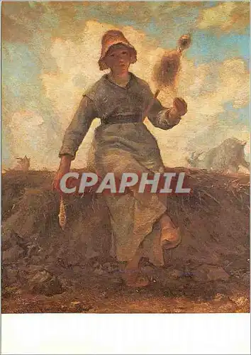 Cartes postales moderne Paris Musee du Louvre Jean Francois Millet (1814 1875) La Filieuse Chevriere auvergnate
