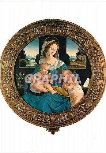 Moderne Karte Roma Galleria Borghese Lorenzo di Credi (1456 1537) Madone avec l'Enfant et le petit St Jean