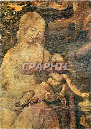 Cartes postales moderne Firenze Galleria Uffizi Leonardo Da Vinci L'Adoration des Mages Detail