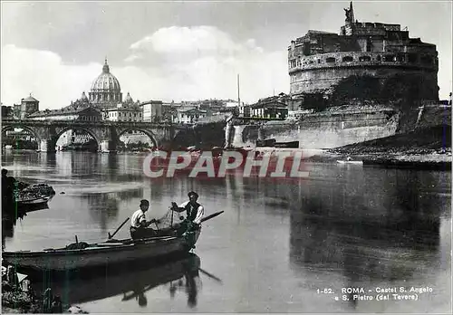Cartes postales moderne Roma Castel S Angelo S Pietro (dal Tovere) Bateau Peche