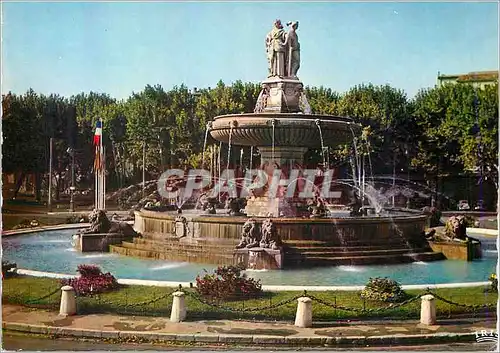 Moderne Karte Aix en Provence (B du R) Place de la Liberation La Grande Fontaine (1860) Reflets de Provence