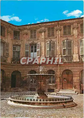 Cartes postales moderne Aix en Provence Fontaine et place d'Abertas La Cite du Roy Rene