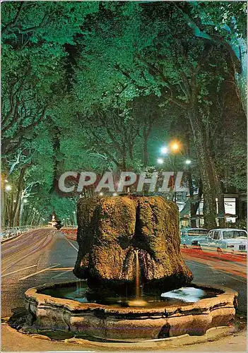 Moderne Karte Aix en Provence Fontaine thermale sur le cours Mirabeau la nuit La Cite du Roy Rene