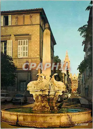 Moderne Karte Aix en Provence (B du R) Fontaine des Quatre Dauphins Reflets de Provence