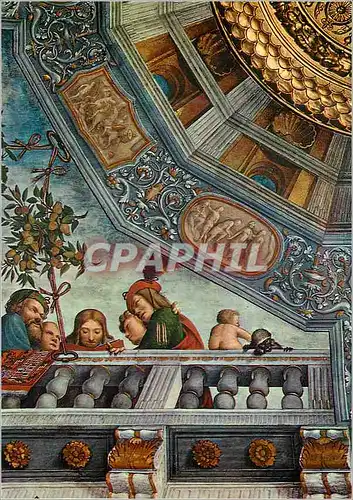 Cartes postales moderne Ferrara Palazzo di Ludovico il Moro Sala del Tesoro particolare della volta (affresco del Garofa