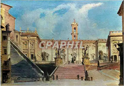Moderne Karte Ippolito Caffi (Belluno 1809) Campidoglio Venezia Museo d'Arte Modelna Ca Pesaro
