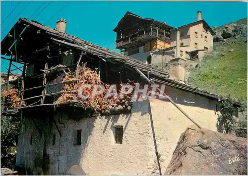 Moderne Karte Hates Alpes Saint Veran Vieux Chalets typiques