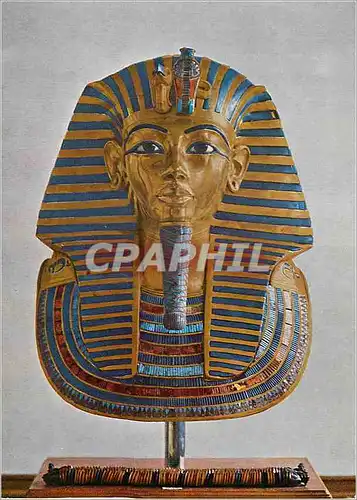 Cartes postales moderne Aus dem Grabscharz des Konigs Tutanchamon (1358 1349 v Chr) Goldmaske des Konigs Kairo Museum Eg