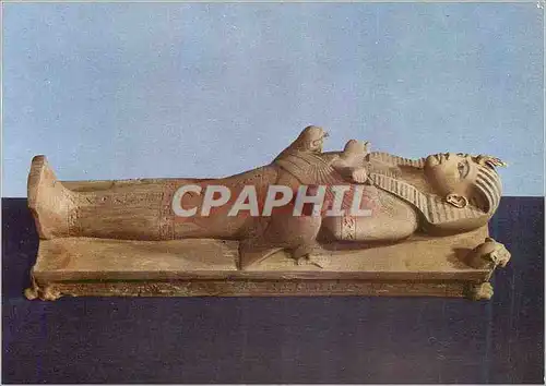 Cartes postales moderne Toutankhamon (Troisieme serie) L'image du roi sur son lit funeraire Egypte