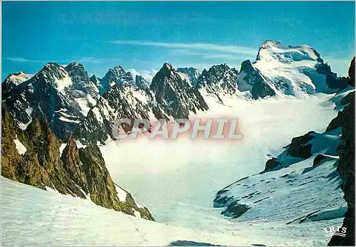 Cartes postales moderne Massif des Ecris (Hautes Alpes) Le Pelvoux Le Pic sans nom l'Ailefroide
