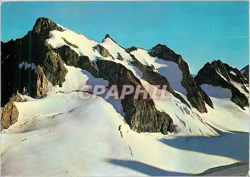Cartes postales moderne Massif de l'Oisans Roche Faurio et le Glacier blanc