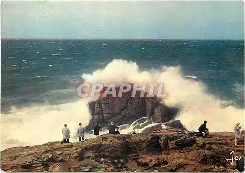 Moderne Karte Quiberon Tempete sur la Cote Sauvage La bretagne en couleurs