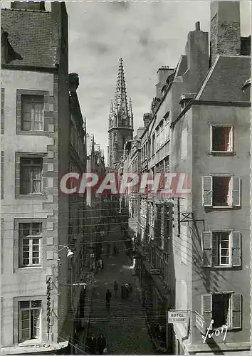 Moderne Karte Saint Malo (IIIe et Vilaine) Grande rue et Cathedrale