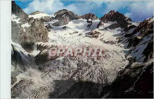 Moderne Karte Massif de l'Oisans (Htes Alpes) Le Glacier Blanc
