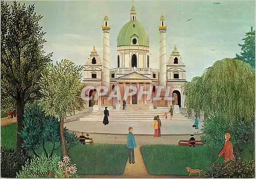 Cartes postales moderne Wien Karlskirhe 1973 Regine Darpa