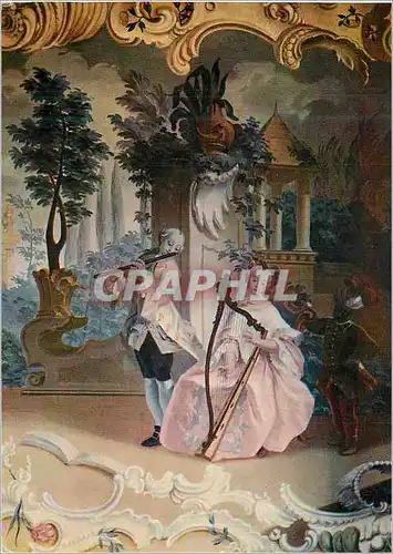 Cartes postales moderne Schloss Eggengerg Graz Franz Gartensalon Detail de la Tenture Peinte d'A Raunacher