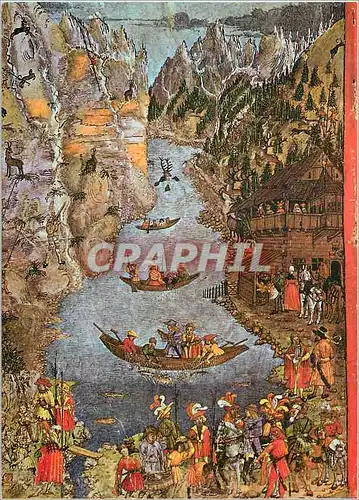 Cartes postales moderne Wien Nationalbibliothek Maximilian I bei der Jagd am Achensee