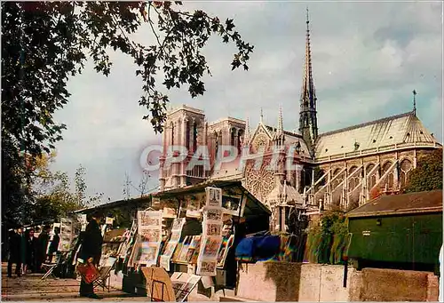 Moderne Karte Paris Abside de Notre Dame e les Bouquinistes