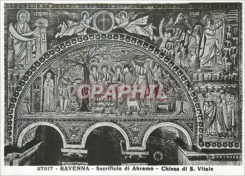Moderne Karte Ravenna Sacrificio di Abramo Chiesa di S Vitale