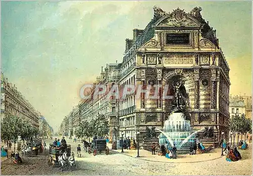 Cartes postales moderne Paris du Temps Jadis Le Boul Mich et la Fontaine Saint Michel