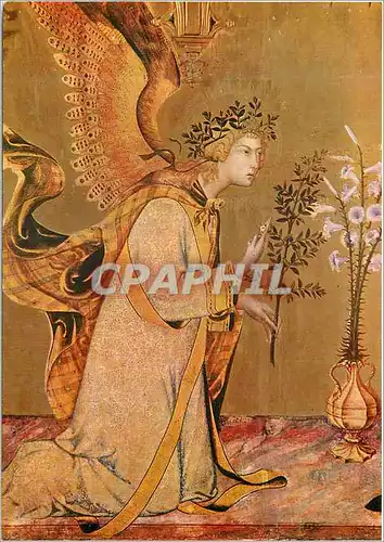 Cartes postales moderne Firenze Galleria Uffizi L'Annonciation Detail Ange