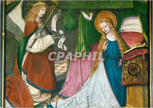 Cartes postales moderne Hessisches Landesmuseum Darmastadt Meister des Seligenstadter Altars Verkundigung an Maria