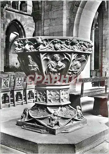 Cartes postales moderne Basel Spatgotischer Taufstein 1465 im Munster