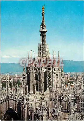 Moderne Karte Milano La Madonnina e le Guglie Superiori del Duomo