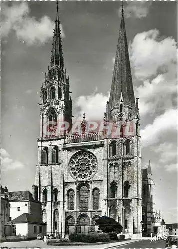 Cartes postales moderne Les Merveilles de Chartres (Eure et Loir) La Facade de la Cathedrale (XIIe Siecle)