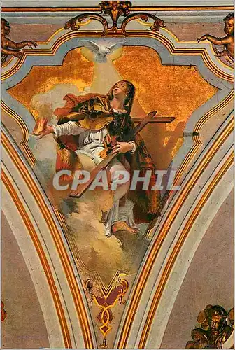 Cartes postales moderne Bergamo Chapelle Colleoni La Foi Fresque de G B Tiepolo (1732 1733)